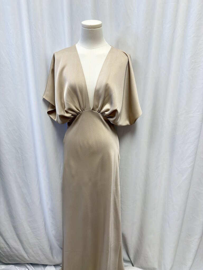 BHLDN Deep V Flutter Sleeve Maxi Dress NWT (Originally $228)