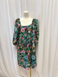 Ro's Garden Floral Empire Waist Puff Sleeve Dress