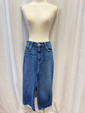 Paige Front Vent Mid Length Jean Skirt