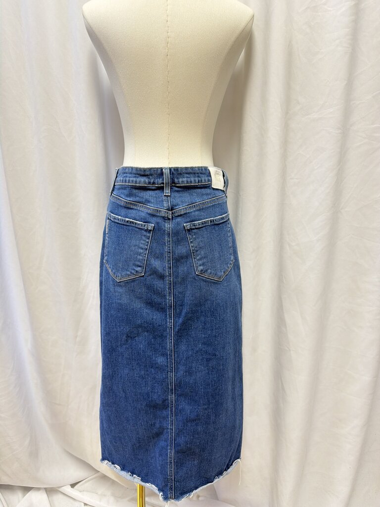 Paige Front Vent Mid Length Jean Skirt
