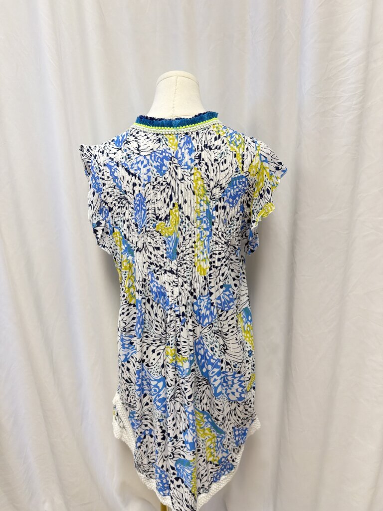 Poupette St. Barth Sleeveless Abstract Print Mini Dress