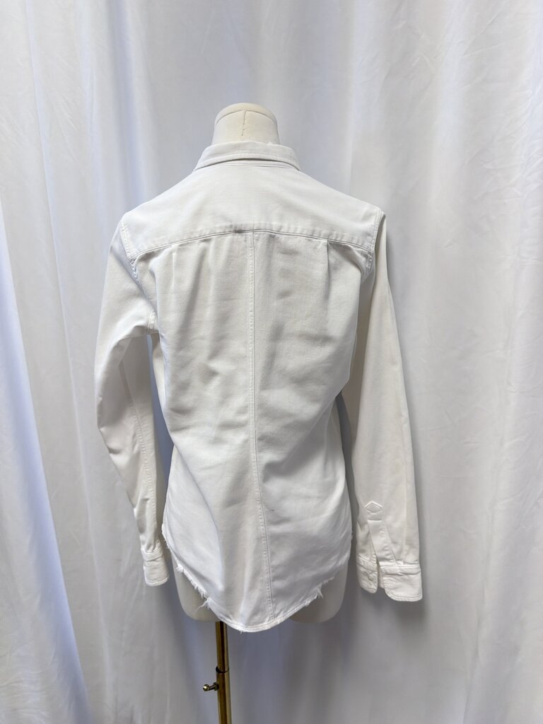 Frank & Eileen Cotton Distressed Hem Button Up