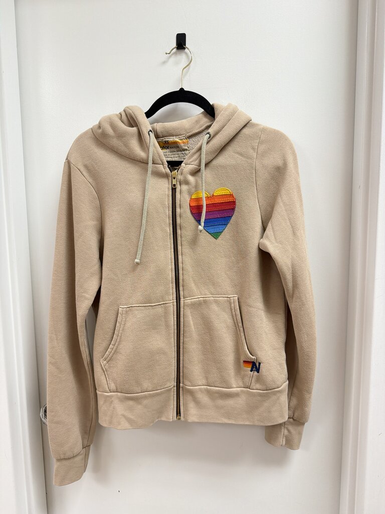 Aviator Nation Rainbow Heart Zip Up