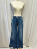 Pilcro Wide Leg Medium Wash Jean w/ Pocket Detail