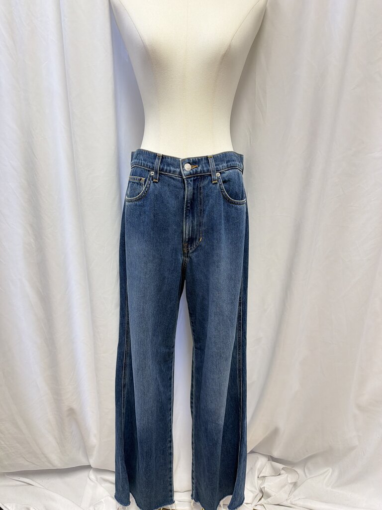 Veronica Beard Dark Wash Wide Leg Jean