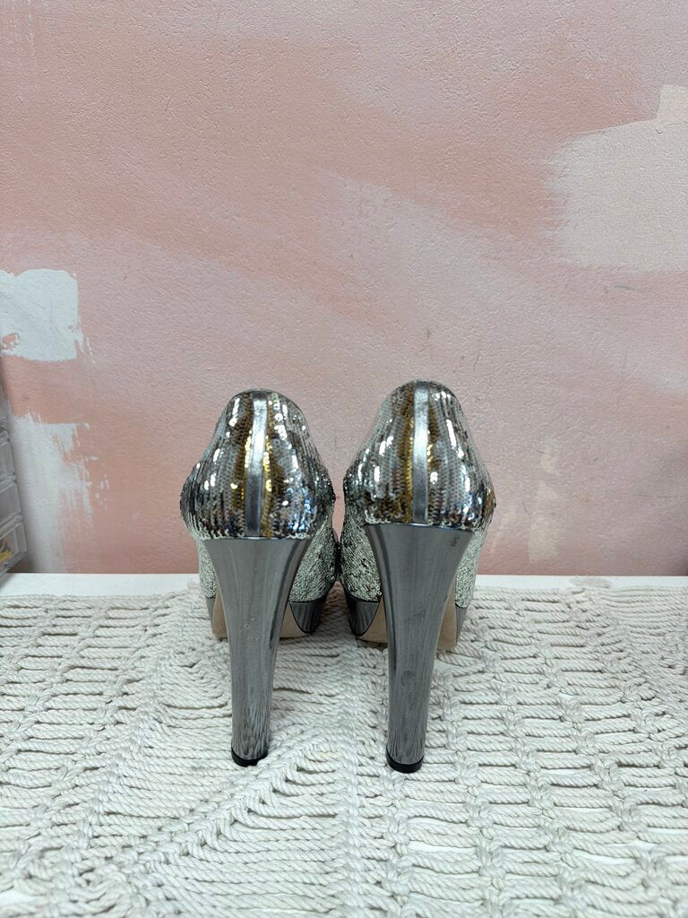 Miu Miu Sequin Platform Pumps