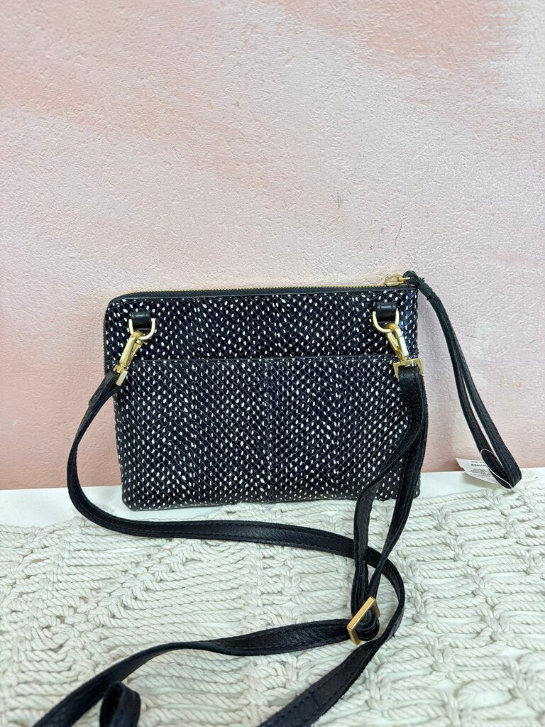 Hammitt Leather Speckled Wristlet w/ Crossbody Strap