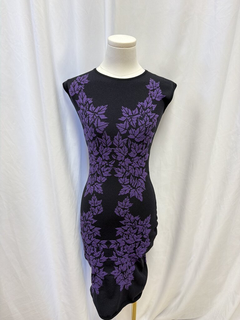 McQueen Bodycon Ivy Print Dress