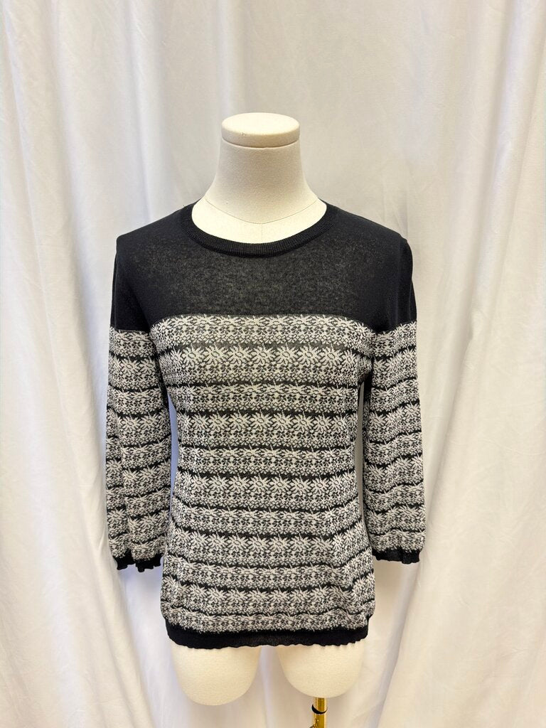 Red Valentino Floral Print Scoop Neck Knit Top