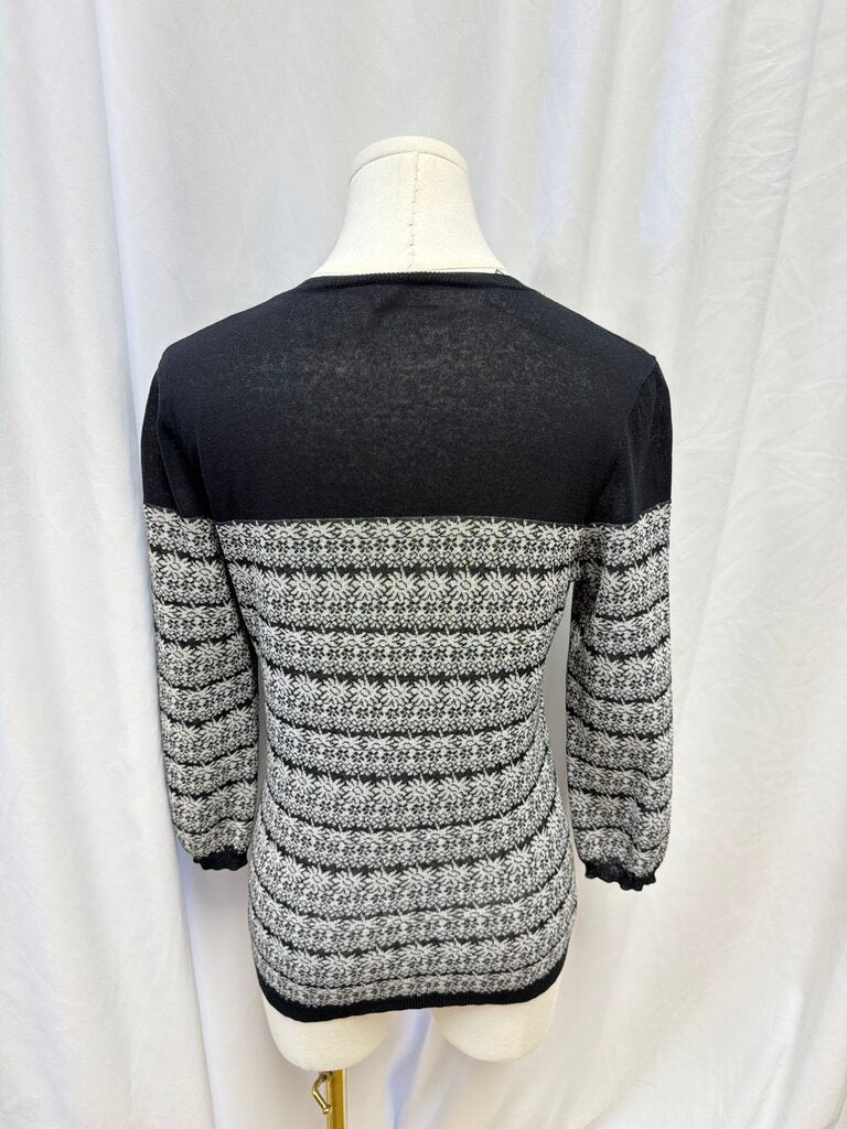 Red Valentino Floral Print Scoop Neck Knit Top