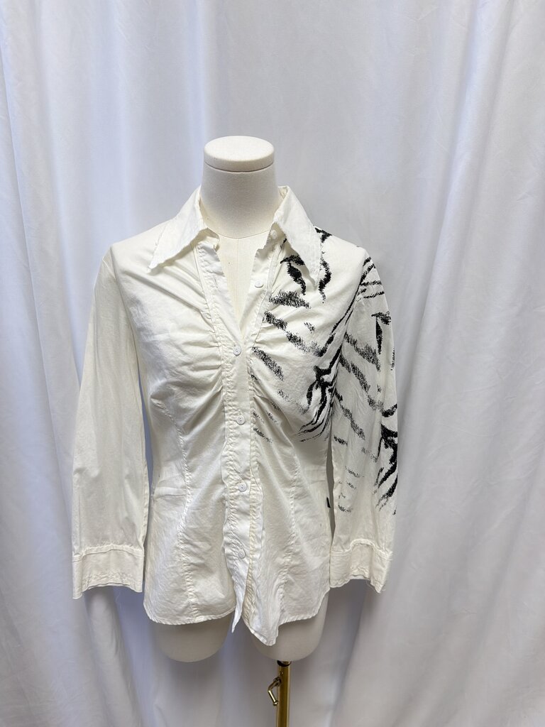 Just Cavalli Abstract Printed Button Up