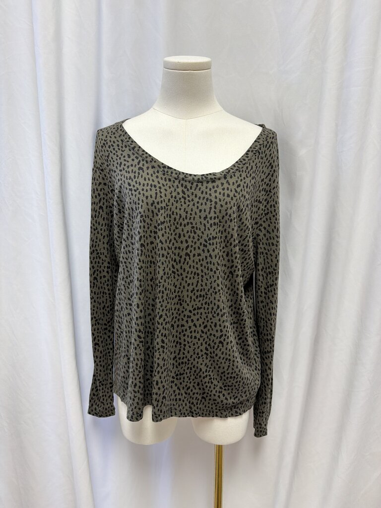 Rails Long Sleeve Animal Print Top