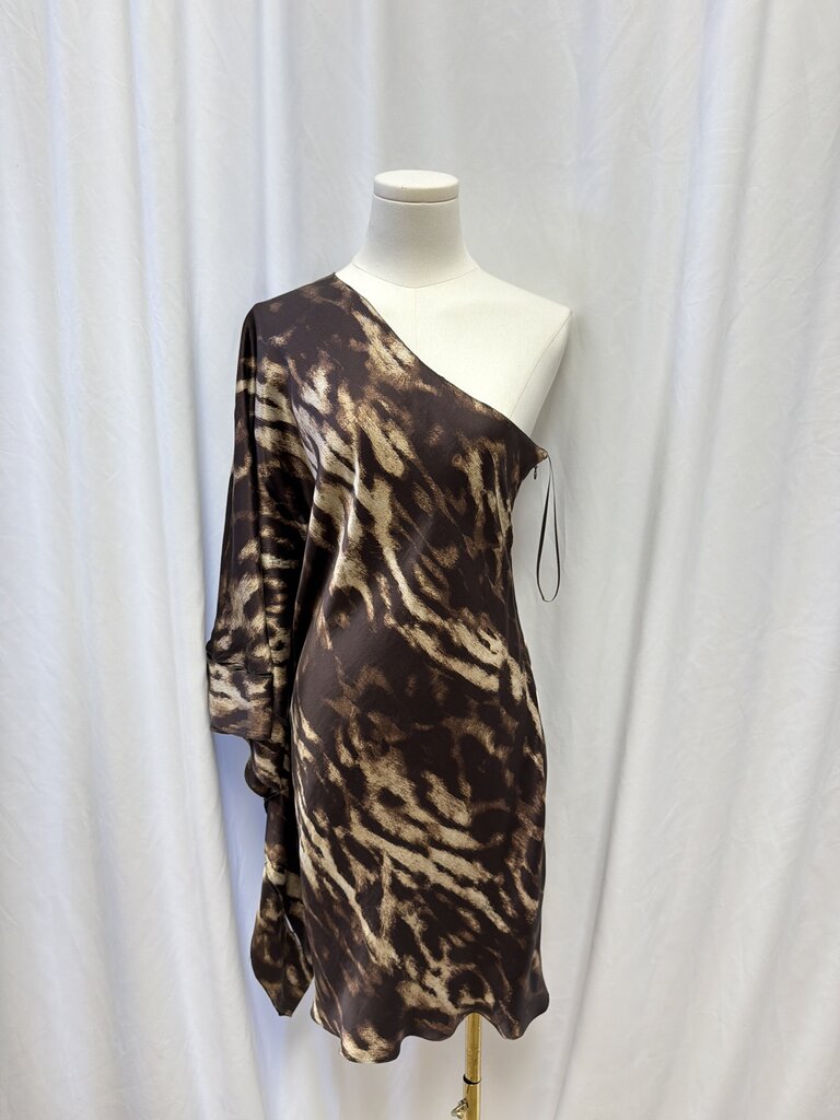 Just Cavalli One Shoulder Animal Print Dress