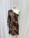 Just Cavalli One Shoulder Animal Print Dress