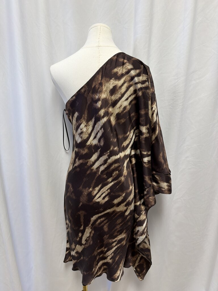 Just Cavalli One Shoulder Animal Print Dress