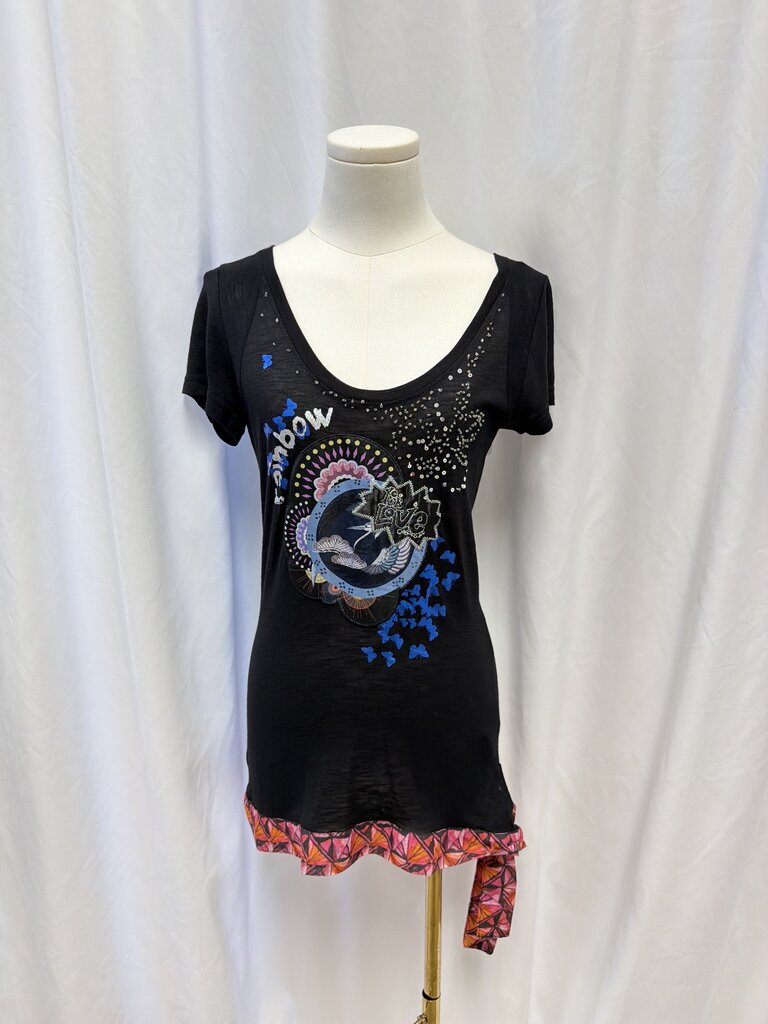 Desigual Graphic Sequin Tee NWT
