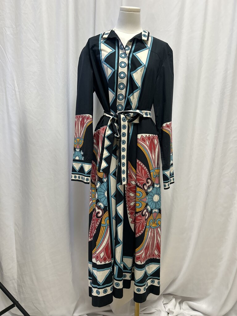 La Double J Cotton Printed Long Sleeve Dress