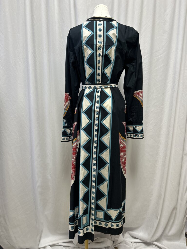 La Double J Cotton Printed Long Sleeve Dress