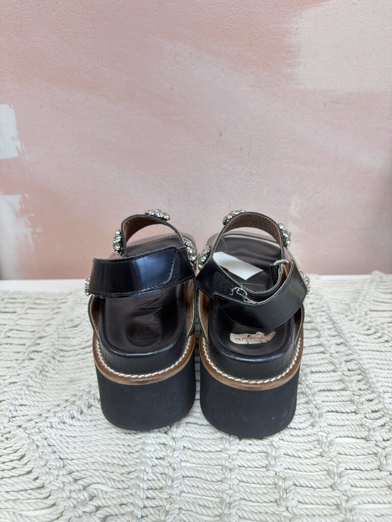 Ganni Platform Embellished Sandal (As Is; missing 2 crystals)