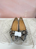 AGL Snakeprint Pointed Toe Flat