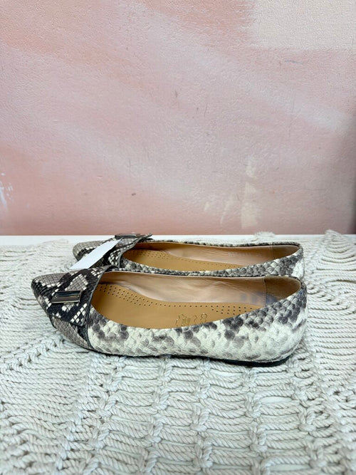 AGL Snakeprint Pointed Toe Flat