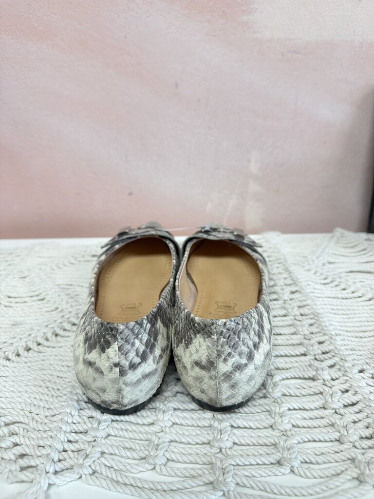 AGL Snakeprint Pointed Toe Flat