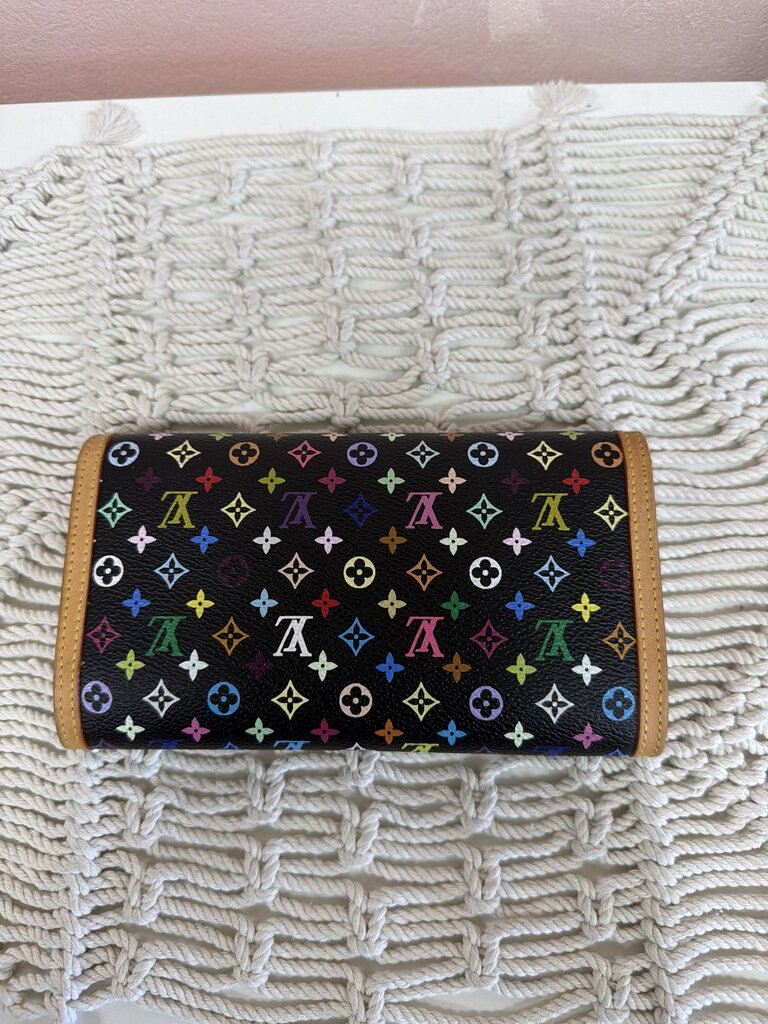 Louis Vuitton Multicolor Porte Tresor International Wallet w/ Box