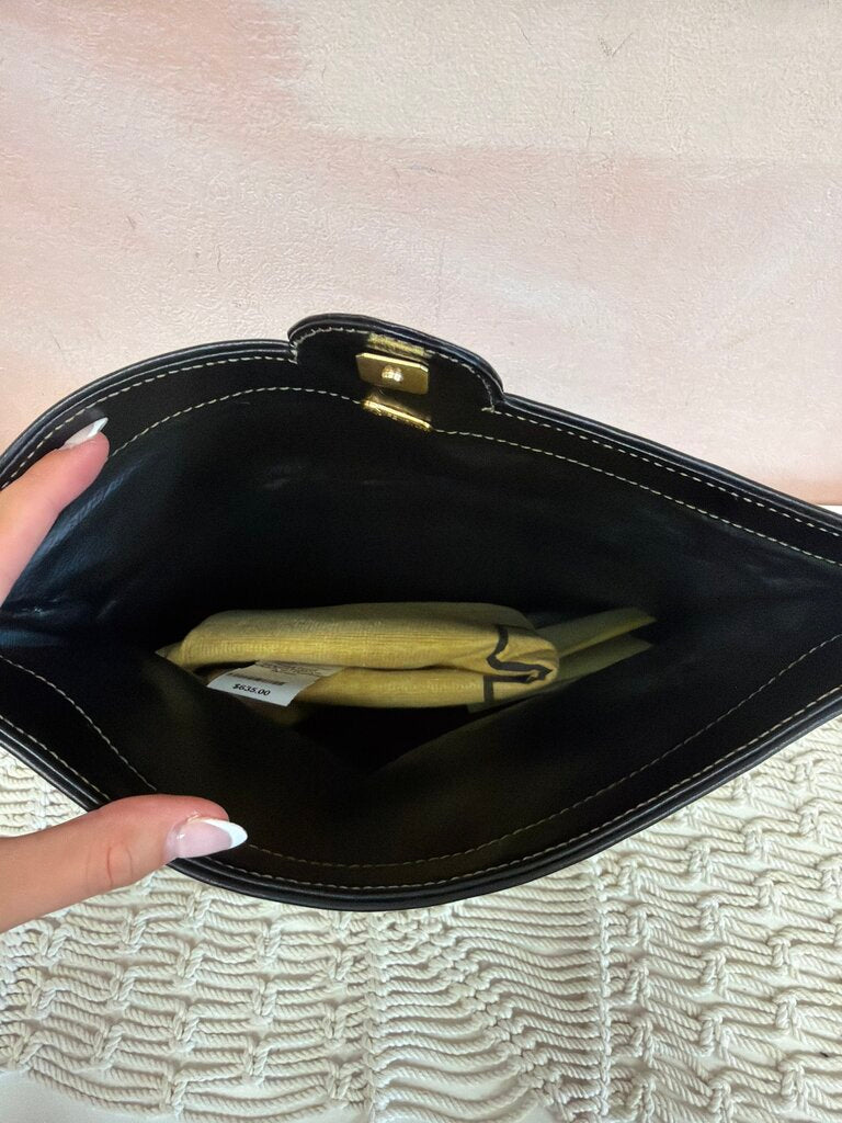 Fendi Striped Foldover Clutch w/ Dustbag
