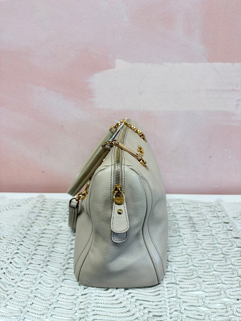 Ferragamo Leather Top Handle Shoulder Bag