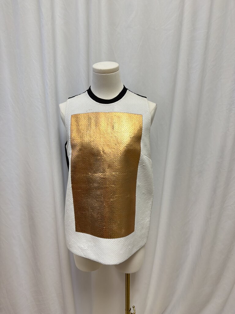 McQ by Alexander McQueen Metallic Sequin Sleeveless Top