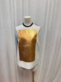 McQ by Alexander McQueen Metallic Sequin Sleeveless Top