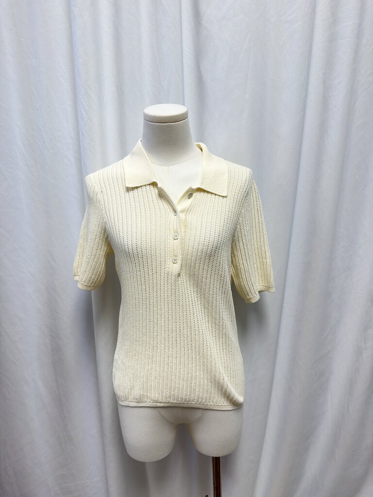 rag & bone Short Sleeve Collared Sweater