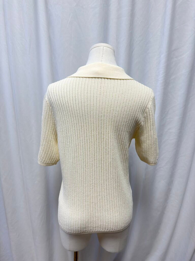 rag & bone Short Sleeve Collared Sweater