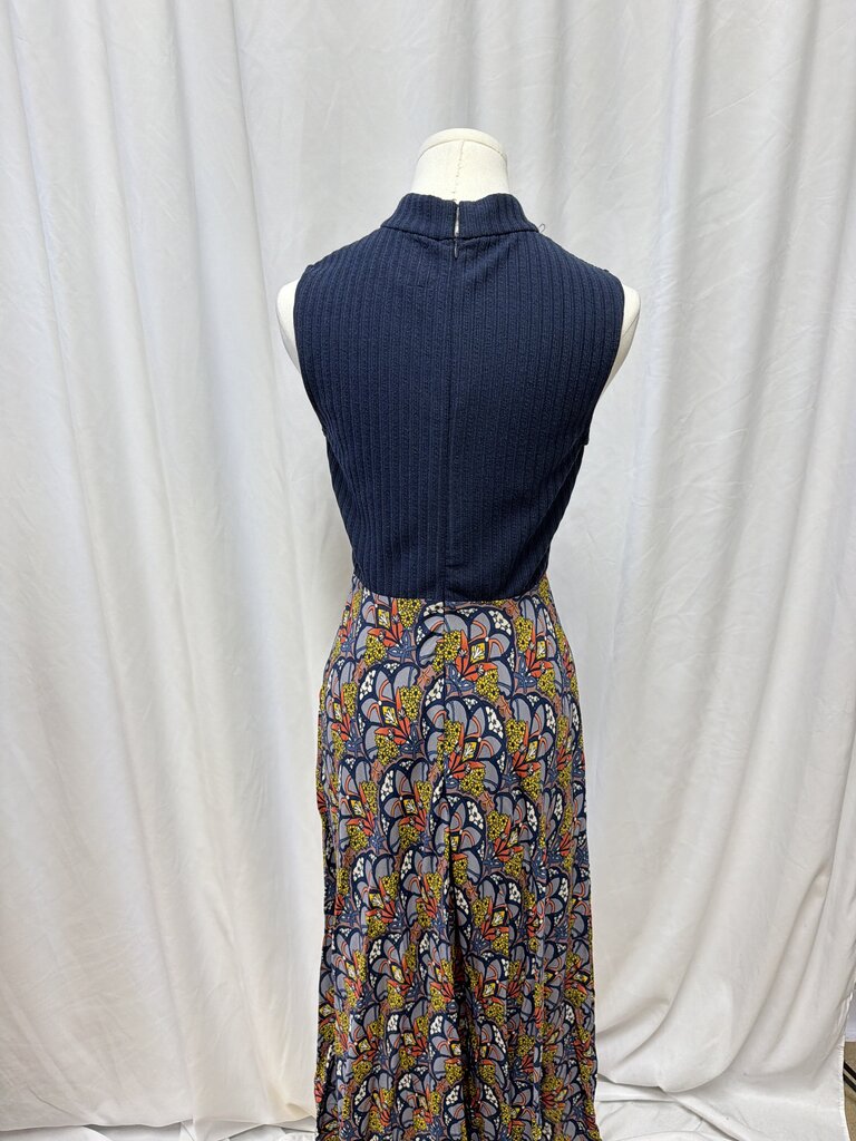 Tiny Floral Print Sleeveless Maxi Dress
