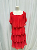 Frank Lyman Pleated Tiered Dress