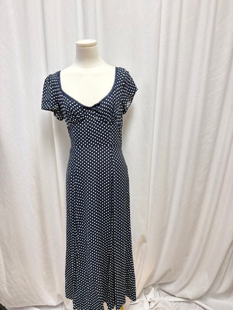 Reformation Polka Dot Short Sleeve Maxi Dress