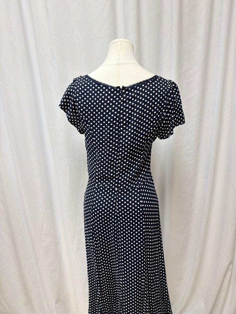 Reformation Polka Dot Short Sleeve Maxi Dress