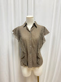 Theory Eyelet Flutter Top