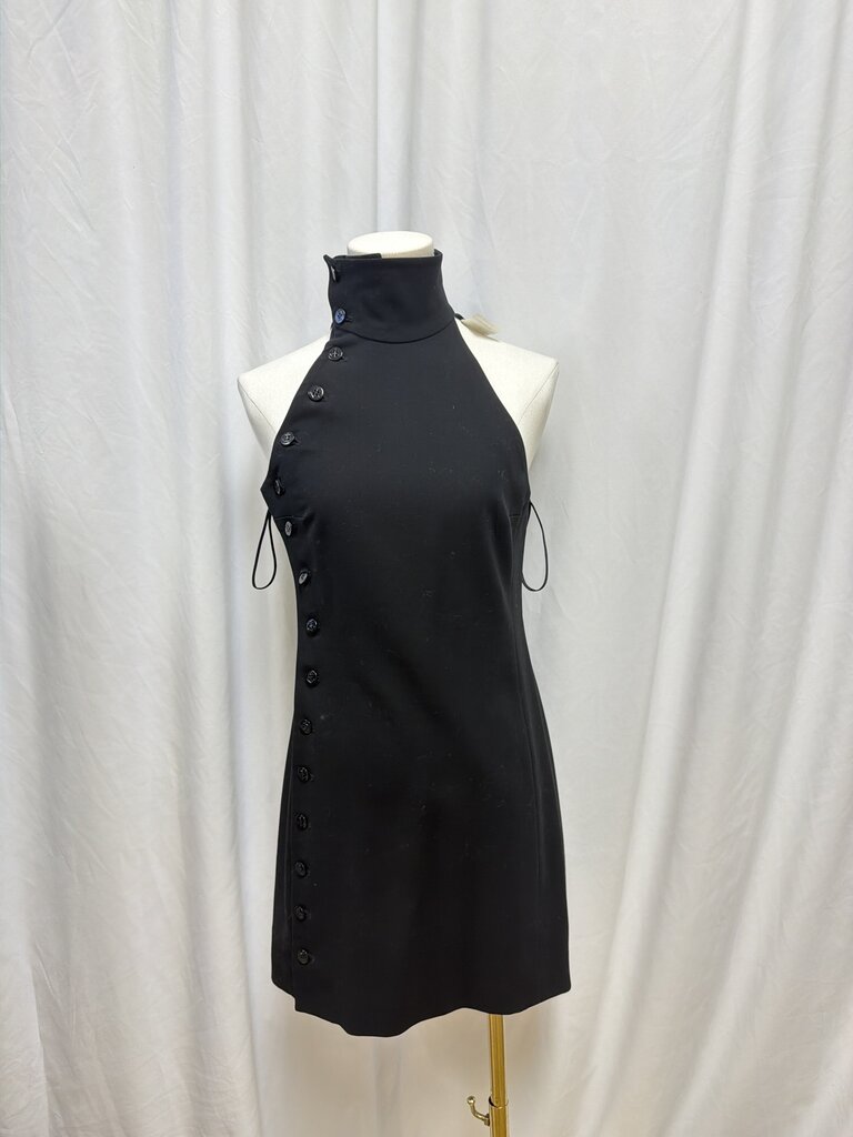 Ralph Lauren Button Detail Halter Mini Dress
