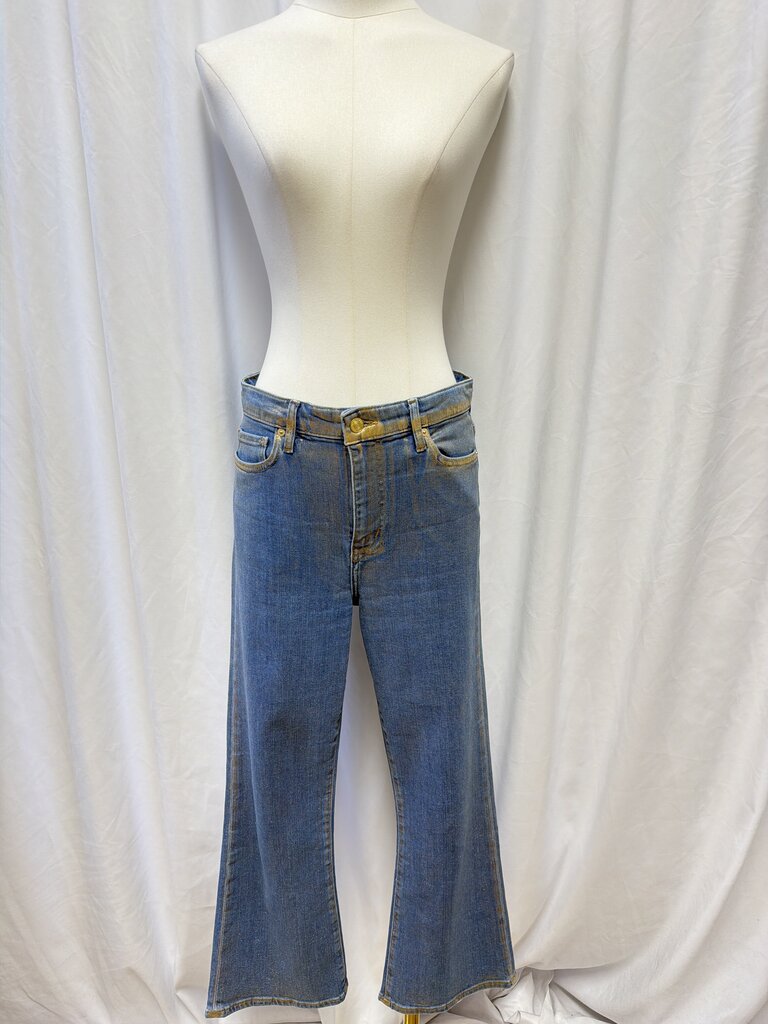 Frame Boot Cut Metallic Jean