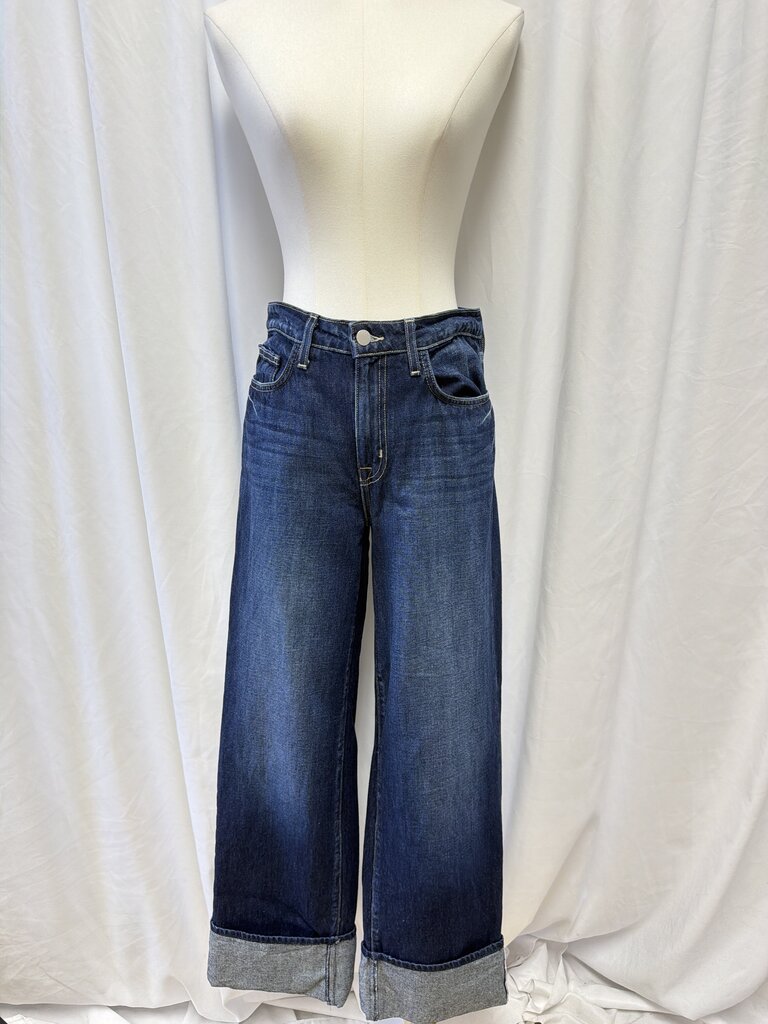 L'Agence Cuffed Dark Wash Jean