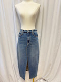 Hudson Medium Wash Denim Midi Skirt