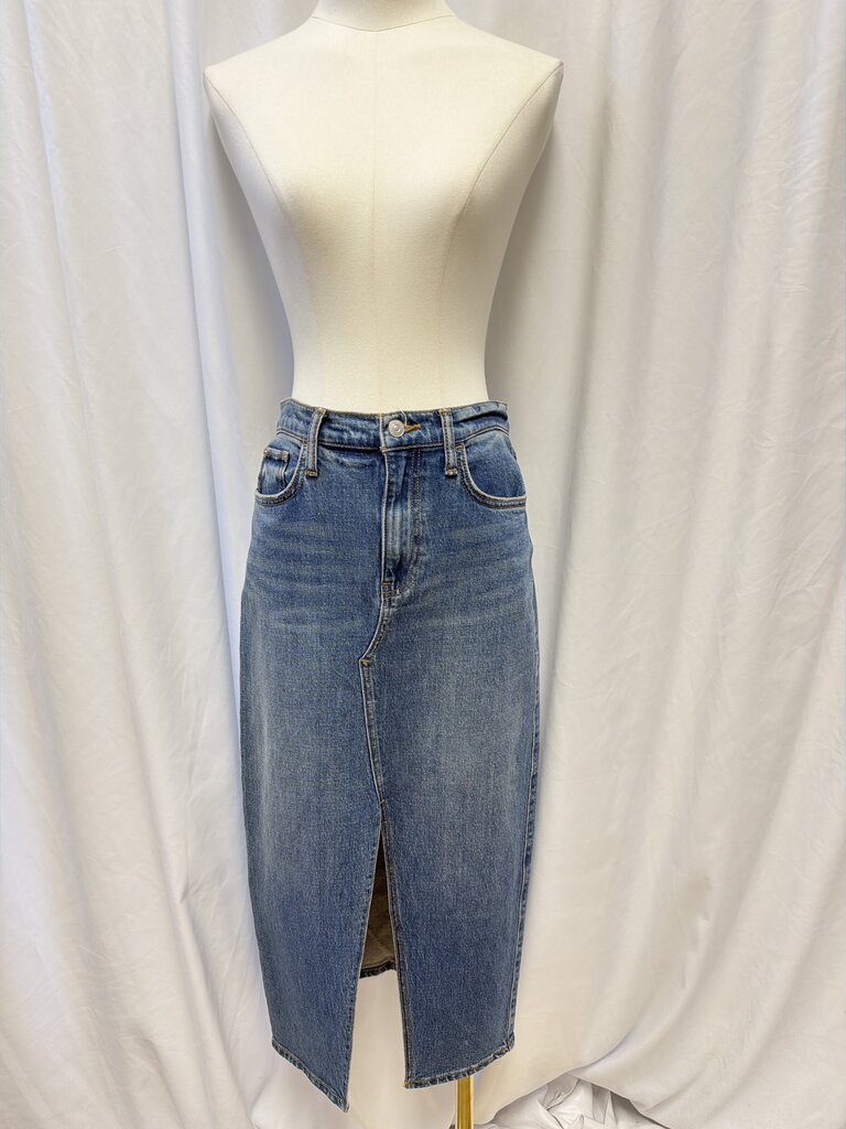 Hudson Medium Wash Denim Midi Skirt