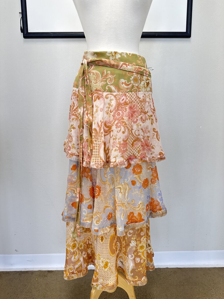 Zimmermann Floral Print Tiered Maxi Skirt