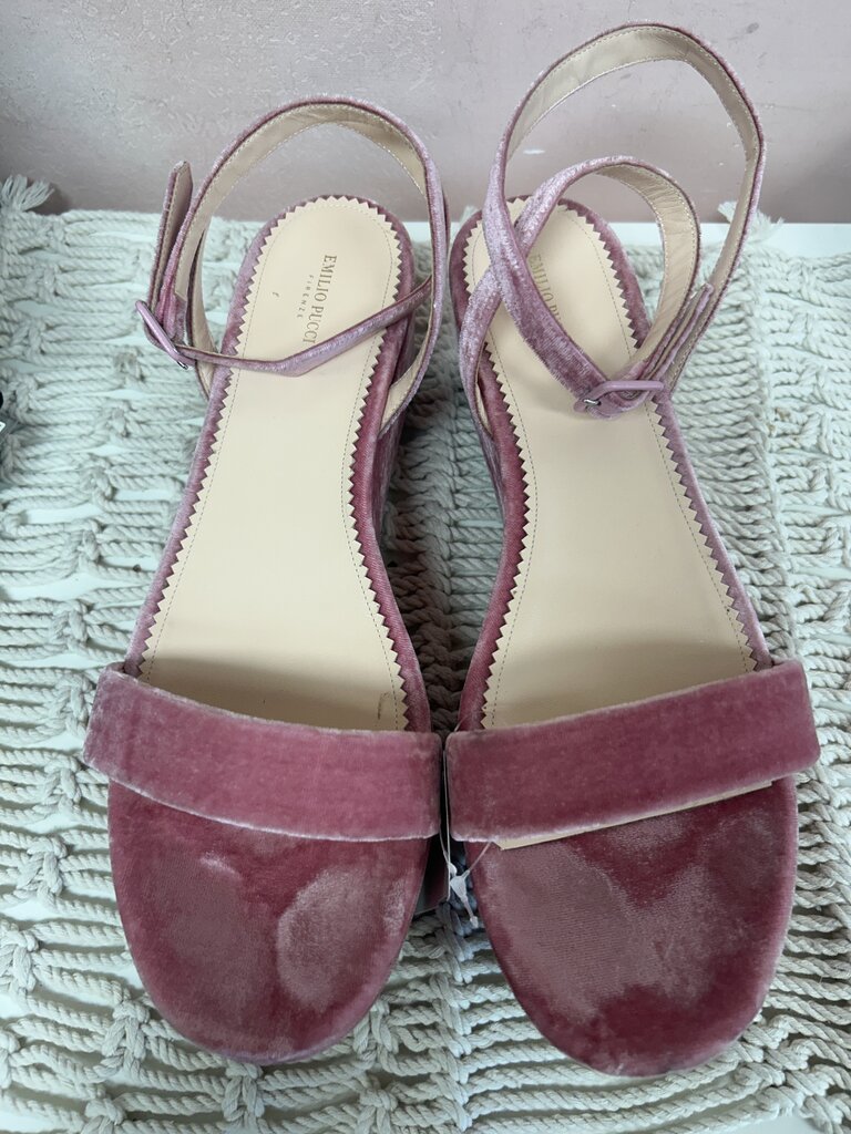 Pucci Crushed Velvet Platform Sandal