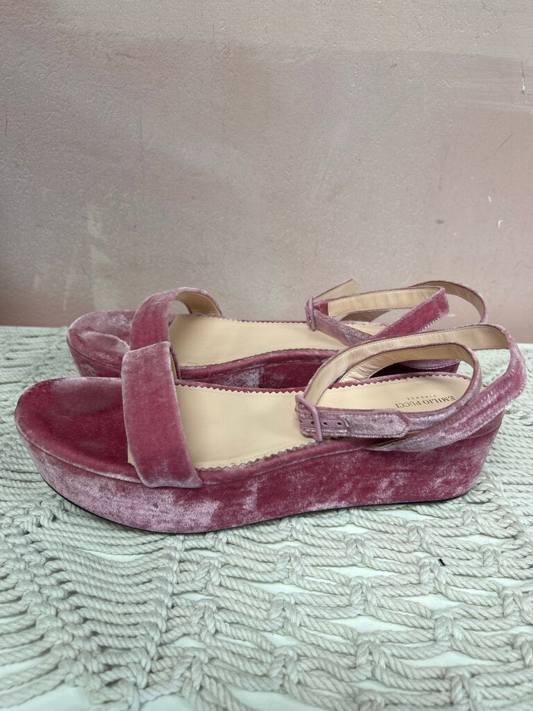 Pucci Crushed Velvet Platform Sandal