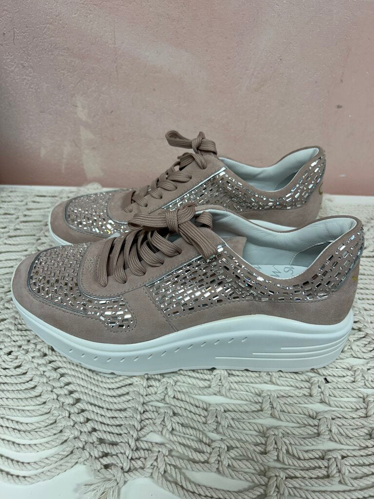 Stuart Weitzman Crystal Platform Sneaker NWT