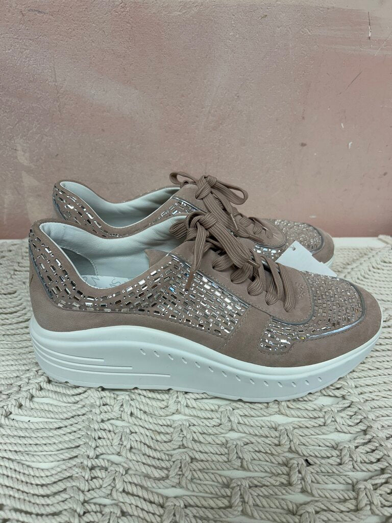 Stuart Weitzman Crystal Platform Sneaker NWT