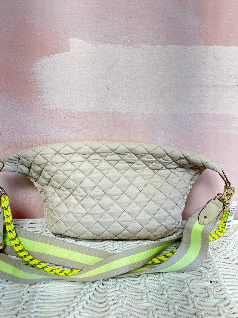 MZ Wallace Quilted Nylon Belt Bag w/ Braided Strap and Dustbag