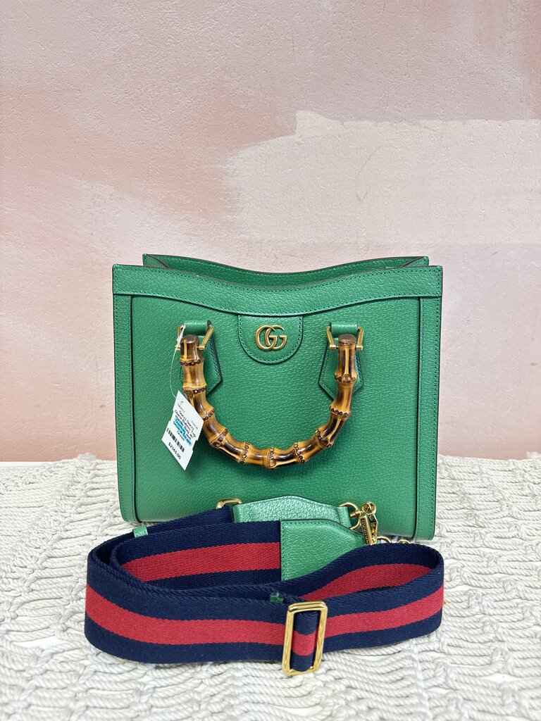 Gucci Diana Baboo Top Handle Bag w/ Dustbag and Several Straps
